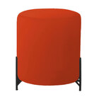 Puff Decorativo Thor Ferro Base Preta Veludo Terracota  - Mon