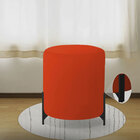 Puff Decorativo Thor Ferro Base Preta Veludo Terracota  - Mon