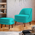 Puff Decorativo Tiffany Em Veludo Artêmio