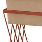 Puff Decorativo Tróia Base Bronze Veludo Cappuccino  - Montan