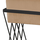 Puff Decorativo Tróia Base Preta Veludo Cappucino - Montanari