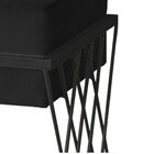 Puff Decorativo Tróia Base Preta Veludo Preto - Montanaris De