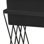 Puff Decorativo Tróia Base Preta Veludo Preto - Montanaris De