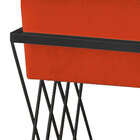 Puff Decorativo Tróia Base Preta Veludo Terracota - Montanari