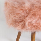 Puff Decorativo Turim Rose Salaone Móveis