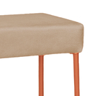 Puff Decorativo Unna Base Bronze Veludo Cappuccino  - Montana