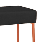 Puff Decorativo Unna Base Bronze Veludo Preto  - Montanaris D