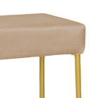 Puff Decorativo Unna Base Gold Veludo Cappuccino - Montanaris