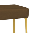 Puff Decorativo Unna Base Gold Veludo Marrom - Montanaris Dec
