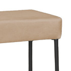 Puff Decorativo Unna Base Preto Veludo Bege  - Montanaris Dec