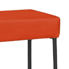 Puff Decorativo Unna Base Preto Veludo Terracota - Montanaris