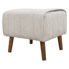 Puff Decorativo Verso Retangular Boucle Bege