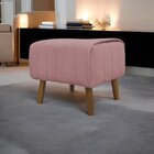 Puff Decorativo Verso Retangular Boucle Rose