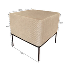 Puff Design Sevilha Preto E Bege