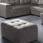 Puff Dijon Suede Cinza