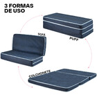 Puff Dobrável Casal 3 Em 1 Multiuso 100 Espuma D33 Bf Colchões