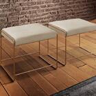 Puff Dubai Luxo Metálica Bronze