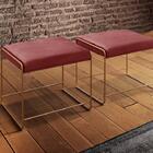 Puff Dubai Luxo Metálica Bronze