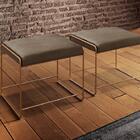 Puff Dubai Luxo Metálica Bronze