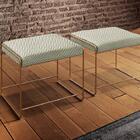 Puff Dubai Luxo Metálica Bronze