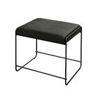 Puff Dubai Luxo Metálica Preta