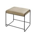 Puff Dubai Luxo Metálica Preta