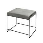 Puff Dubai Luxo Metálica Preta