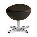 Puff Egg Em Tecido Sintético Marrom