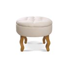 Puff Elizabeth Chesterfield Veludo Nude