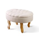 Puff Elizabeth Chesterfield Veludo Nude