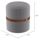 Puff Em Algodão Pied De Poule Aston Cinza