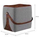 Puff Em Algodão Pied De Poule Bag Cinza/marrom