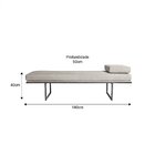 Puff Em Linho 140cm Galli  Bege