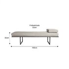 Puff Em Linho 160cm Galli  Bege