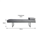 Puff Em Linho 160cm Galli  Cinza