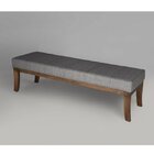 Puff Em Linho 160cm Requadro Imbuia Lucia  Cinza/natural