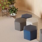 Puff Em Linho 50cm X 55cm X 45cm Six Bege/cinza Claro