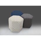 Puff Em Linho 50cm X 55cm X 45cm Six Bege/cinza Claro