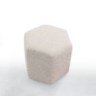 Puff Em Linho 50cm X 55cm X 45cm Six Bege/cinza Claro