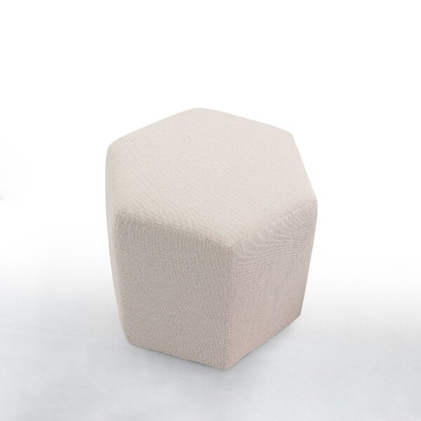 Puff Em Linho 50cm X 55cm X 45cm Six Bege/cinza Claro