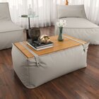 Puff Em Linho Com Tampo Trancoso Areia