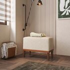 Puff Em Linho Pés Em Madeira Boreal Cabecasa Madeiraoriginals