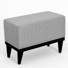 Puff Em Linho Pés Em Madeira Boreal Cabecasa Madeiraoriginals