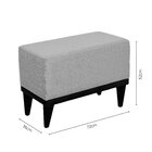 Puff Em Linho Pés Em Madeira Boreal Cabecasa Madeiraoriginals