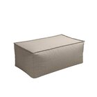 Puff Em Linho Trancoso Cinza/marrom