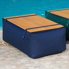 Puff Em Outdoor Com Tampo Trancoso Azul Marinho