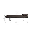 Puff Em Veludo 140cm Galli  Marrom