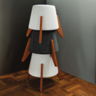 Puff Empilhável Neew House Linho Claro