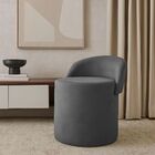Puff Encosto Confortável Sala Estilo Moderno Redondo Suede Ci