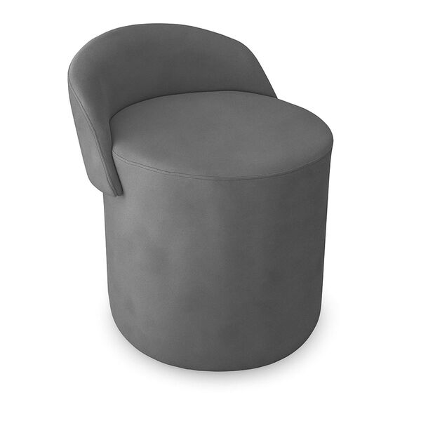 Puff Encosto Confortável Sala Estilo Moderno Redondo Suede Ci